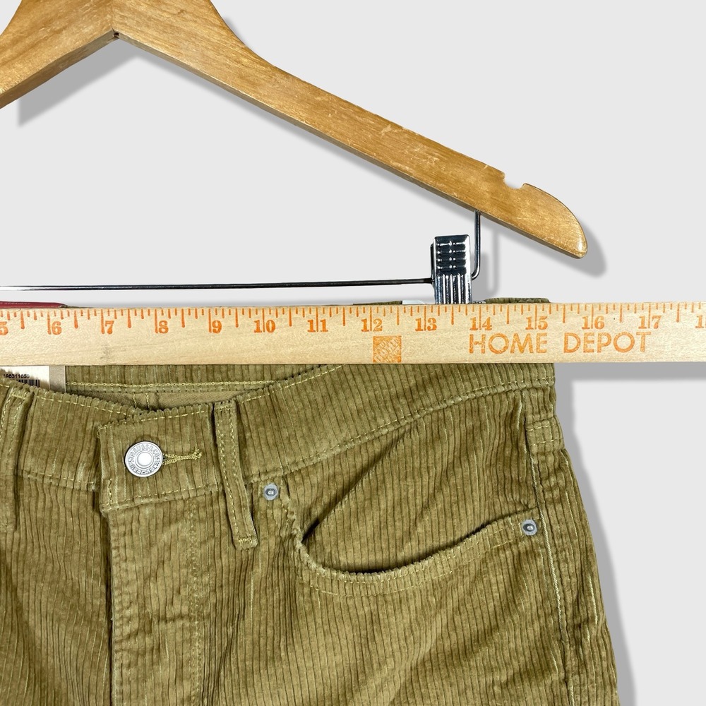 Levi's 314 Shaping Straight Pants Women 30x30 Tan Corduroy Casual‎ Classic NWT - Picture 5 of 8